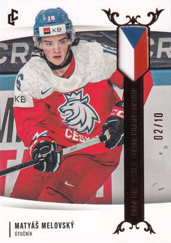 2024 Legendary Cards Expectations Road to Prague - IIHF World Junior Championship 2024 Red #U20-12 Matyas Melovsky Front