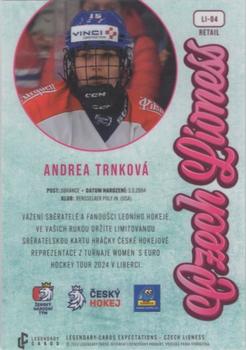 2024 Legendary Cards Expectations Road to Prague - Czech Lioness #LI-04 Andrea Trnkova Back