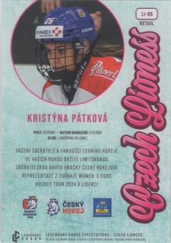 2024 Legendary Cards Expectations Road to Prague - Czech Lioness #LI-05 Kristyna Patkova Back