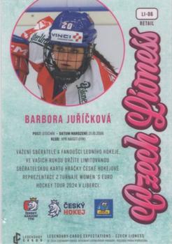 2024 Legendary Cards Expectations Road to Prague - Czech Lioness #LI-06 Barbora Jurickova Back