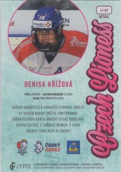 2024 Legendary Cards Expectations Road to Prague - Czech Lioness #LI-07 Denisa Krizova Back