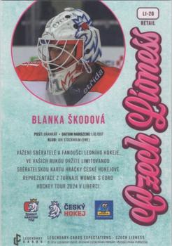 2024 Legendary Cards Expectations Road to Prague - Czech Lioness #LI-20 Blanka Skodova Back