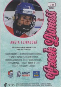 2024 Legendary Cards Expectations Road to Prague - Czech Lioness #LI-22 Aneta Tejralova Back