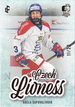 2024 Legendary Cards Expectations Road to Prague - Czech Lioness Gold #LI-19 Adela Sapovalivova Front