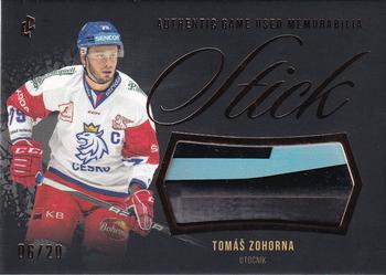 2024 Legendary Cards Expectations Road to Prague - Stick Authentic Game Used Memorabilia Gold #GUM-12 Tomas Zohorna Front