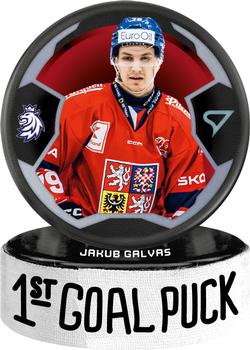 2024 SportZoo Hokejové Česko - 1st Goal Puck #GP-01 Jakub Galvas Front
