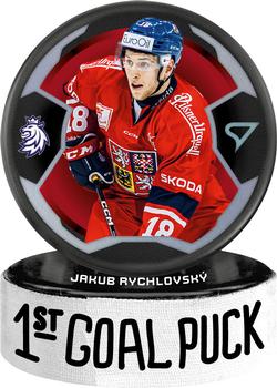 2024 SportZoo Hokejové Česko - 1st Goal Puck #GP-15 Jakub Rychlovsky Front