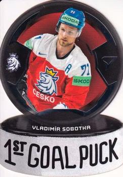 2024 SportZoo Hokejové Česko - 1st Goal Puck #GP-16 Vladimir Sobotka Front