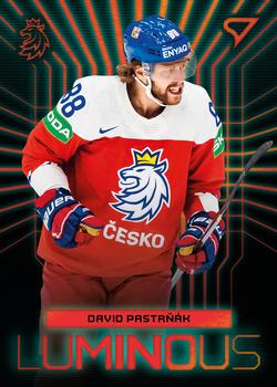 2024 SportZoo Hokejové Česko - Luminous Red #LS-22 David Pastrnak Front