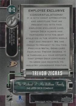 2022 Metal Universe Precious Metal Gems Employee Exclusive #UD-TZ Trevor Zegras Back