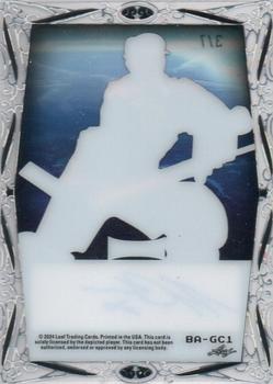 2024 Leaf Metal Hockey Legends - Base Autographs PETG Acetate Crystal #BA-GC1 Gerry Cheevers Back