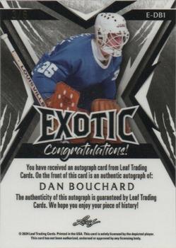2024 Leaf Metal Hockey Legends - Exotic Autographs Peacock #E-DB1 Dan Bouchard Back