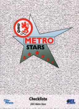 2006-07 Playercards (DEL) - Checklists #CL 004 Checkliste DEG Metro Stars Front