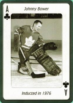 2006 Hockey Hall of Fame Playing Cards #A♣ Johnny Bower Front
