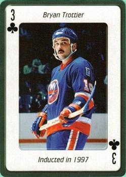 2006 Hockey Hall of Fame Playing Cards #3♣ Bryan Trottier Front