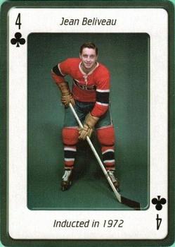 2006 Hockey Hall of Fame Playing Cards #4♣ Jean Beliveau Front