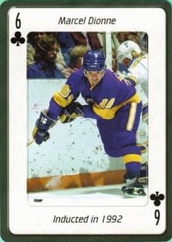 2006 Hockey Hall of Fame Playing Cards #6♣ Marcel Dionne Front