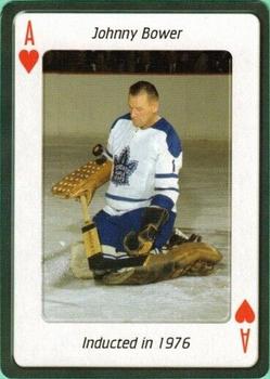 2006 Hockey Hall of Fame Playing Cards #A♥ Johnny Bower Front