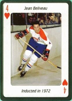 2006 Hockey Hall of Fame Playing Cards #4♥ Jean Beliveau Front