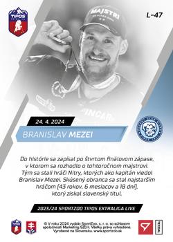 2023-24 SportZoo Live Tipos Extraliga #L-47 Branislav Mezei Back