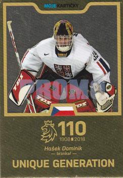 2018-19 Moje karticky Czech Ice Hockey Team - Unique Generation Promo #UG-HD Dominik Hasek Front
