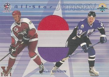 2015-16 In The Game Final Vault - 2001-02 Be a Player Memorabilia - All-Star Jersey Doubles (Copper Vault Stamp) #DASJ-13 Mats Sundin Front