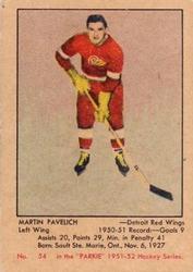 1951-52 Parkhurst #54 Martin Pavelich Front