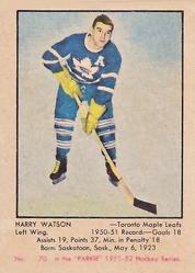 1951-52 Parkhurst #70 Harry Watson Front