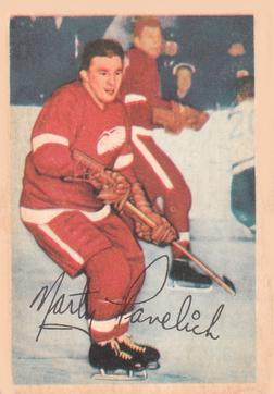 1953-54 Parkhurst #44 Marty Pavelich Front