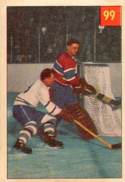 1954-55 Parkhurst #99 Jacques Plante / Ted Kennedy Front