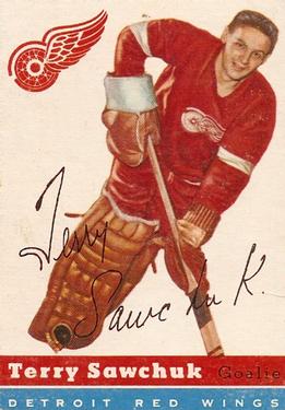 1954-55 Topps #58 Terry Sawchuk Front