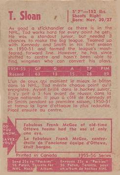 1955-56 Parkhurst #10 Tod Sloan Back