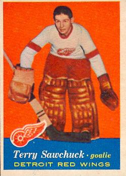 1957-58 Topps #35 Terry Sawchuk Front