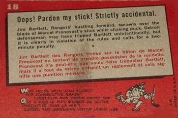1959-60 Topps #18 Oops! Pardon my stick! Strictly accidental Back