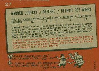 1959-60 Topps #27 Warren Godfrey Back
