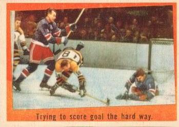 1959-60 Topps #54 Trying to score goal the hard way Front