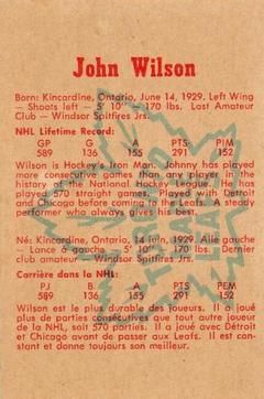 1960-61 Parkhurst #14 John Wilson Back