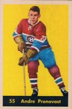 1960-61 Parkhurst #55 Andre Pronovost Front