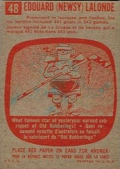 1960-61 Topps #48 Newsy Lalonde Back