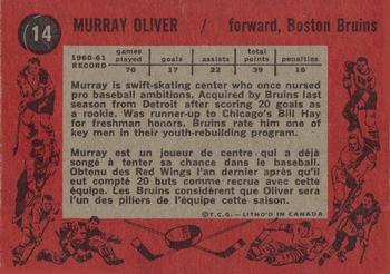 1961-62 Topps #14 Murray Oliver Back