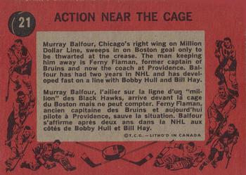 1961-62 Topps #21 Action Near the Cage Back