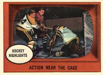 1961-62 Topps #21 Action Near the Cage Front