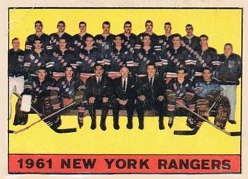 1961-62 Topps #63 New York Rangers  Front