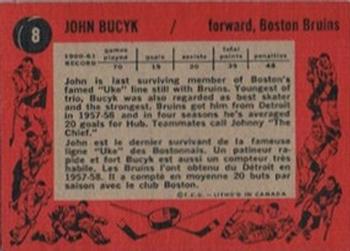 1961-62 Topps #8 John Bucyk Back