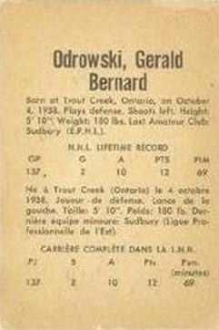 1962-63 Parkhurst #20 Gerry Odrowski Back