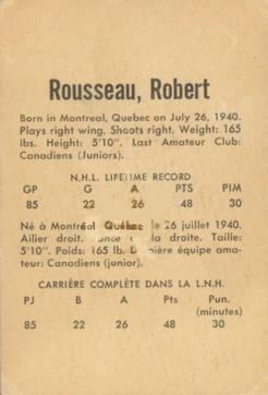 1962-63 Parkhurst #47 Bob Rousseau Back