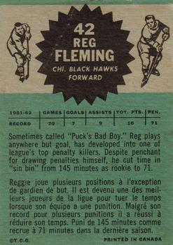 1962-63 Topps #42 Reg Fleming Back
