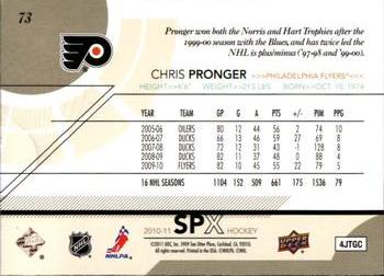 2010-11 SPx #73 Chris Pronger  Back
