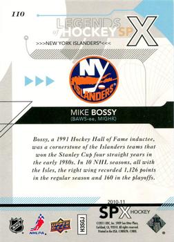 2010-11 SPx #110 Mike Bossy  Back