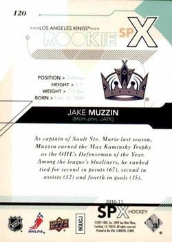 2010-11 SPx #120 Jake Muzzin  Back